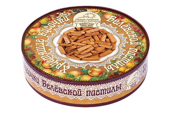 Belyevskaya Pastila Crispy Pieces In Round Box 250g